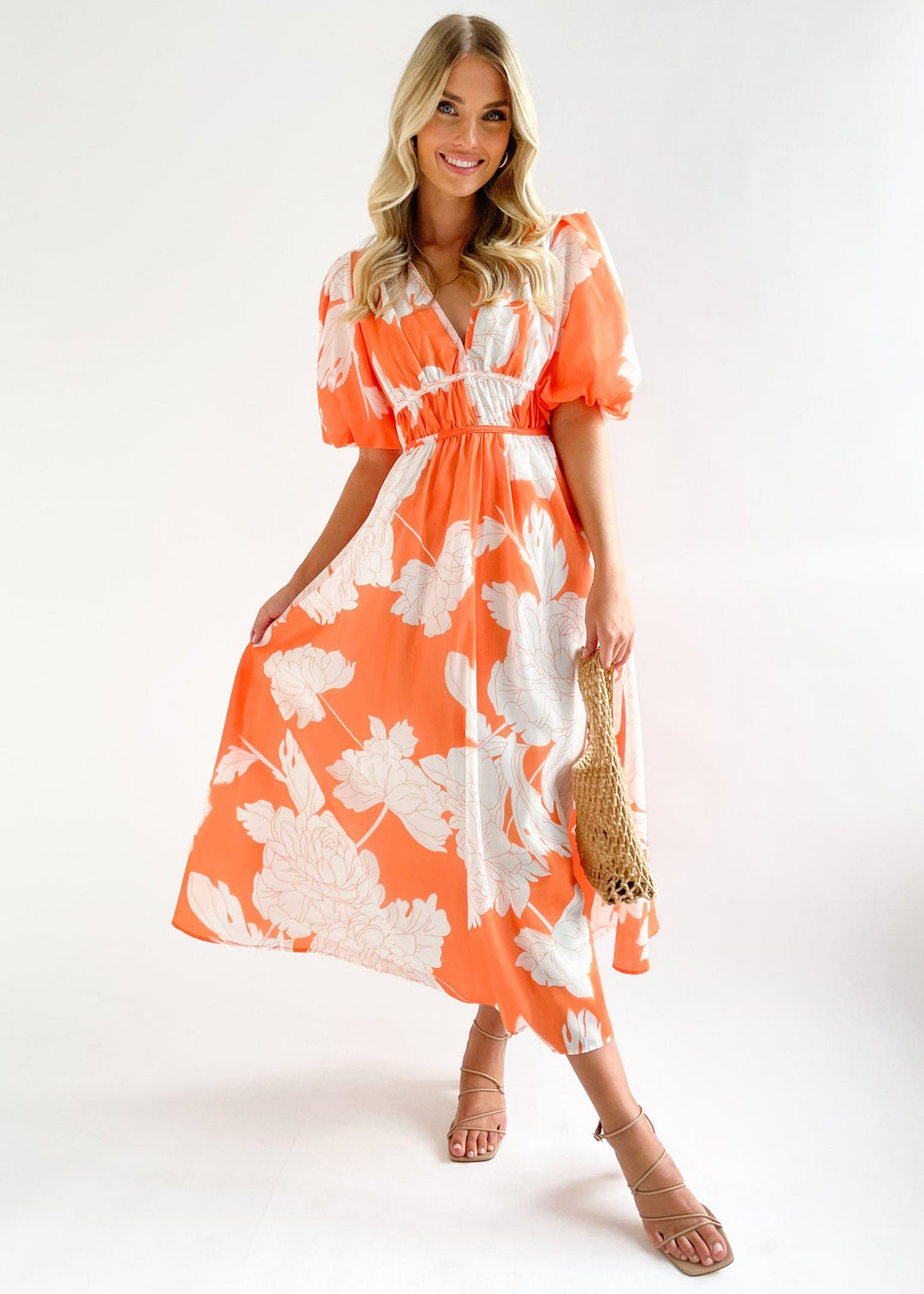 DERANA - ROBE MAXI ROUGE ROSE