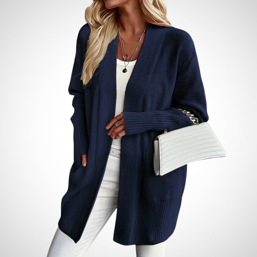 Ruby™ - OPEN-FRONT KNIT CARDIGAN WITH ELEGANT DRAPE