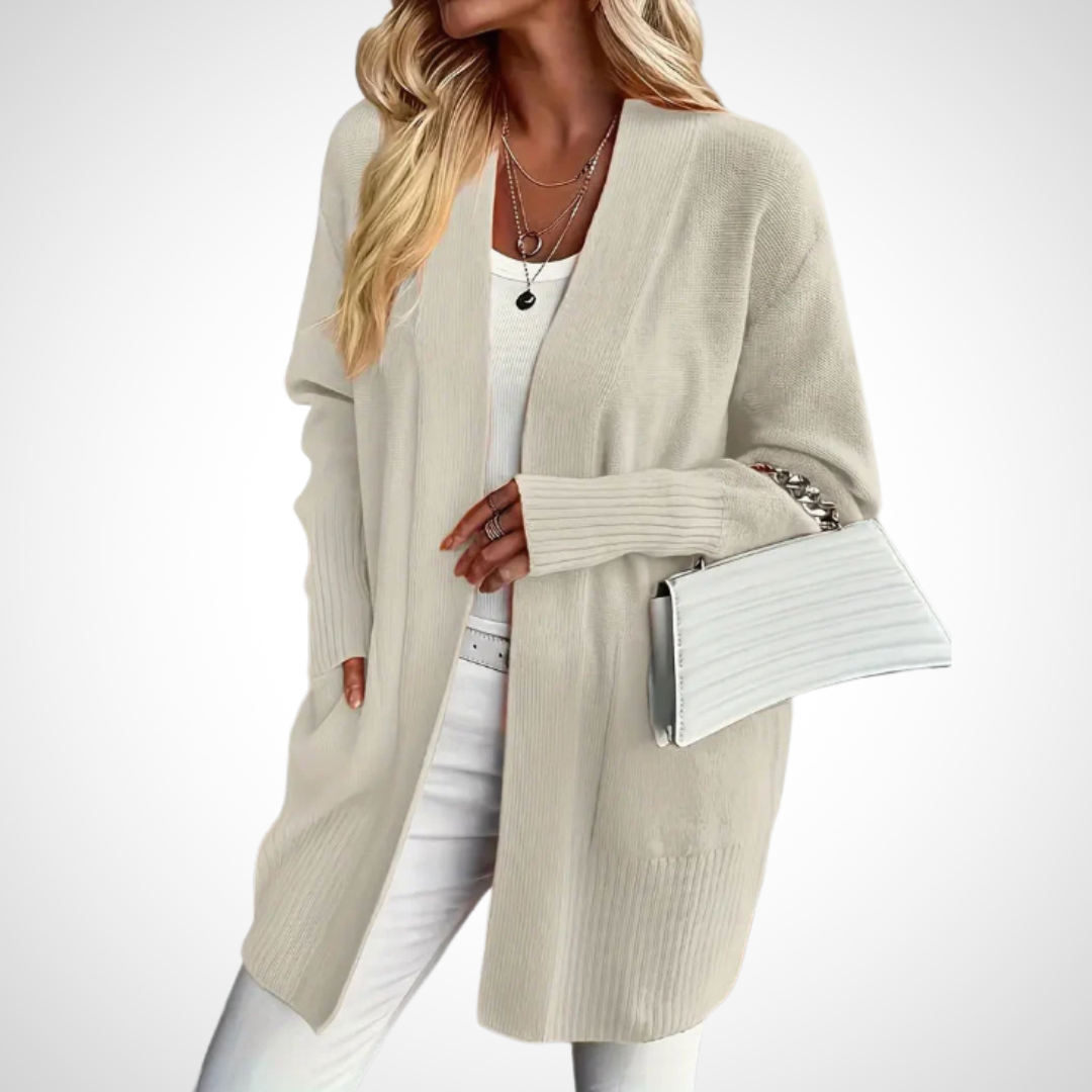 Ruby™ - OPEN-FRONT KNIT CARDIGAN WITH ELEGANT DRAPE