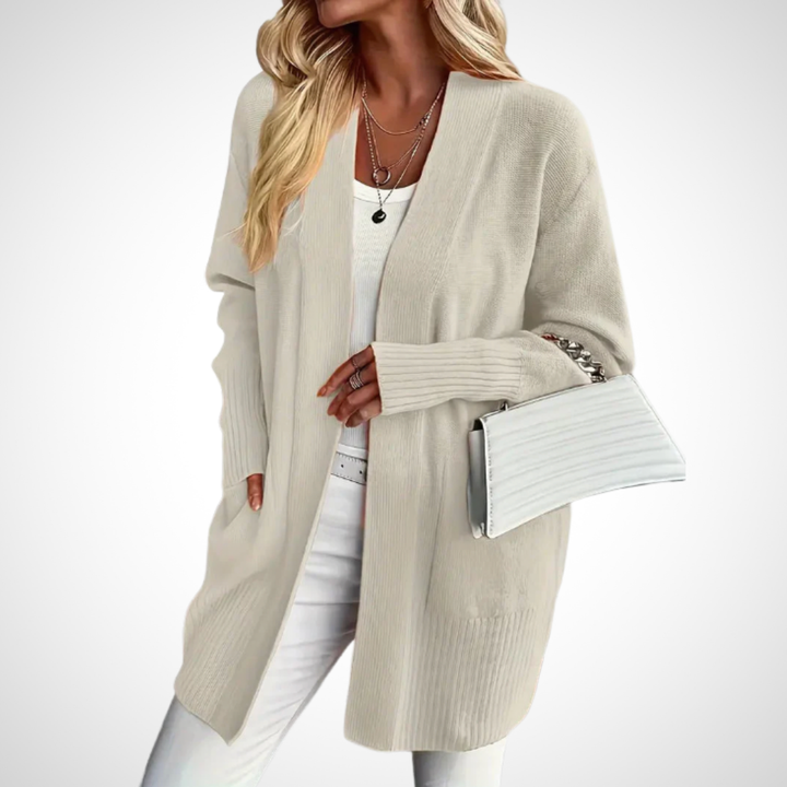 Ruby™ - OPEN-FRONT KNIT CARDIGAN WITH ELEGANT DRAPE