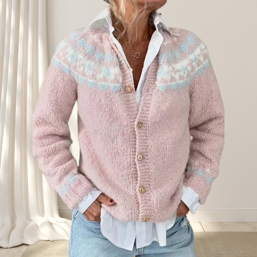 Séraphine™ - STYLISH KNITTED CARDIGAN WITH PATTERN
