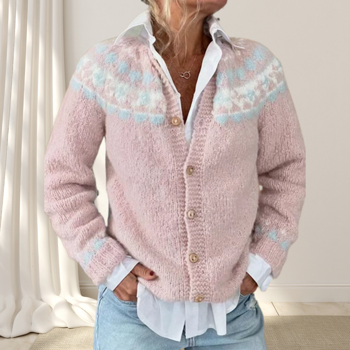 Séraphine™ - STYLISH KNITTED CARDIGAN WITH PATTERN