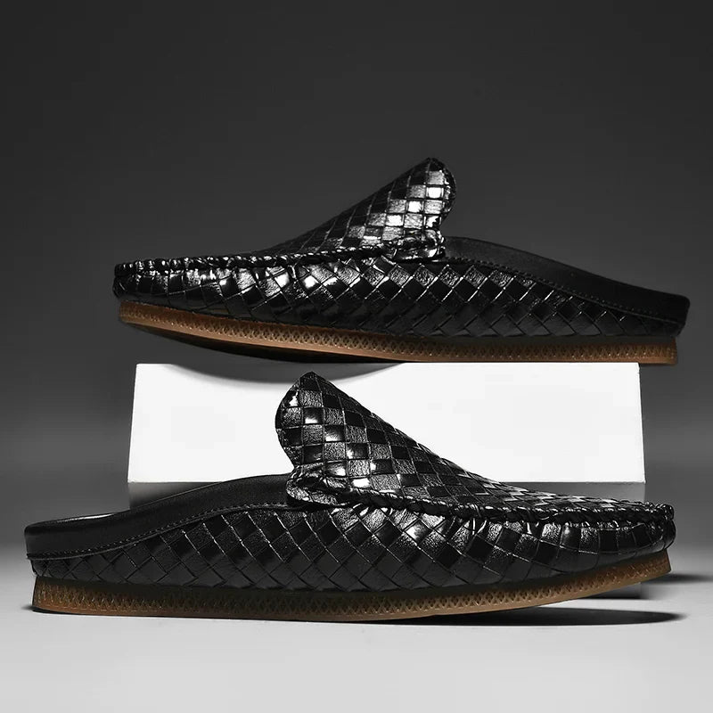 Nodo™ - ELEGANT LEATHER MULES WITH SOPHISTICATED DESIGN