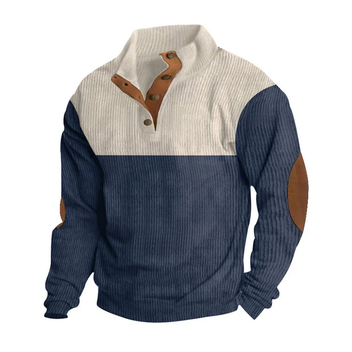 Léandre™ - CORDUROY BUTTON-UP SHIRT WITH A SOPHISTICATED COLOR BLOCK