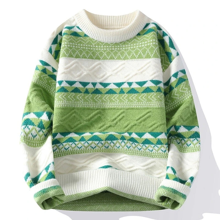Declan - COZY STRIPED KNIT SWEATER