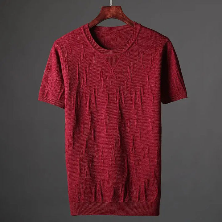 Cavari™ - KNITTED COTTON T-SHIRT WITH RELAXED FIT