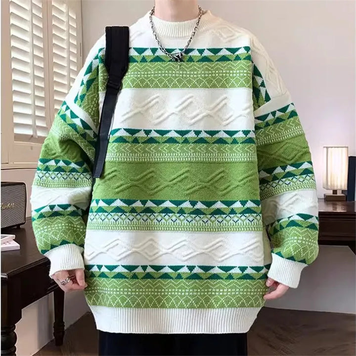 Declan - COZY STRIPED KNIT SWEATER