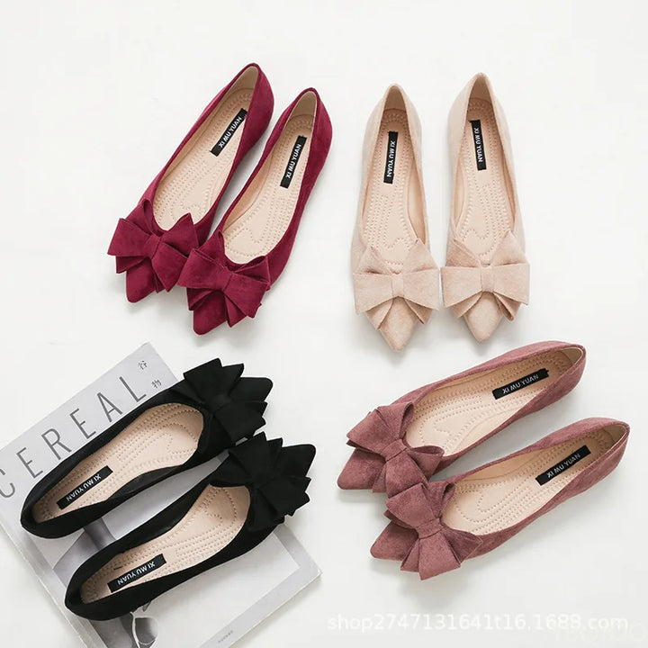 Coralie™ - ELEGANT FLATS WITH BUTTERFLY KNOT DETAIL