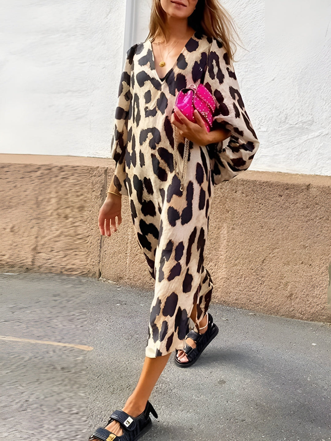 Silvie™ - BOLD ELEGANT LEOPARD PRINT DRESS