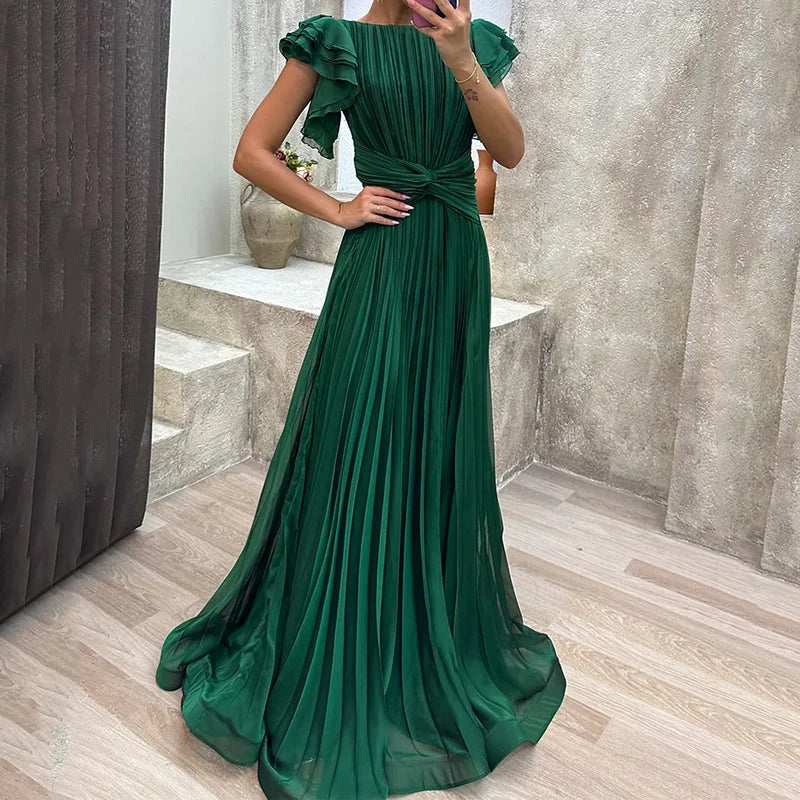 Queniva™ - ELEGANT PLEATED EVENING DRESS
