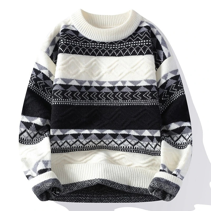Declan - COZY STRIPED KNIT SWEATER