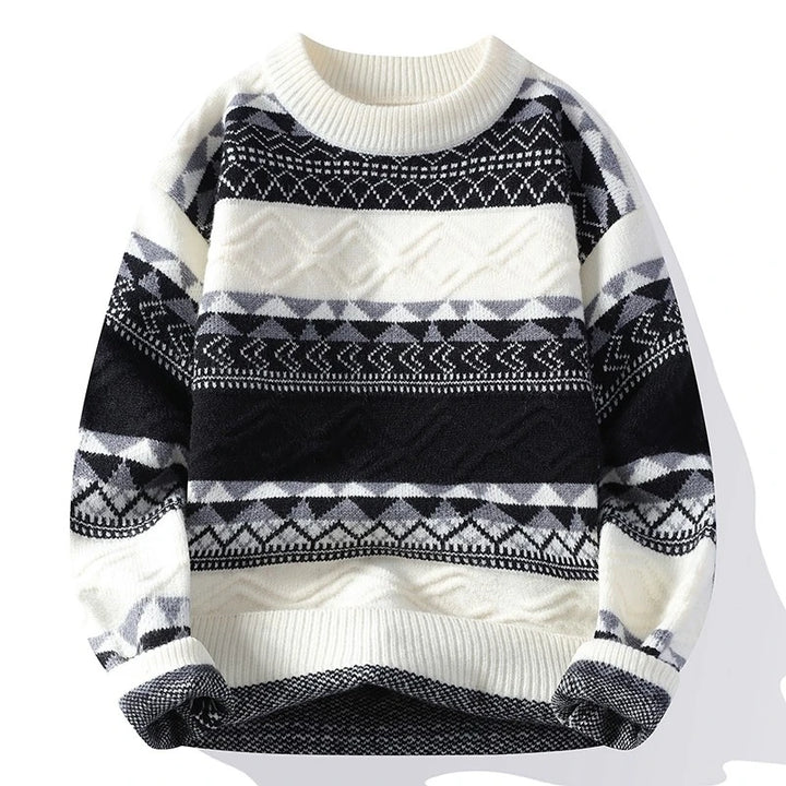 Declan - COZY STRIPED KNIT SWEATER