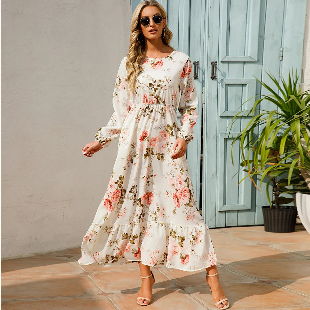 MIRELLA™ - LONG-SLEEVE BOHO MAXI DRESS