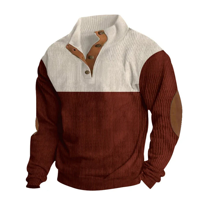 Léandre™ - CORDUROY BUTTON-UP SHIRT WITH A SOPHISTICATED COLOR BLOCK