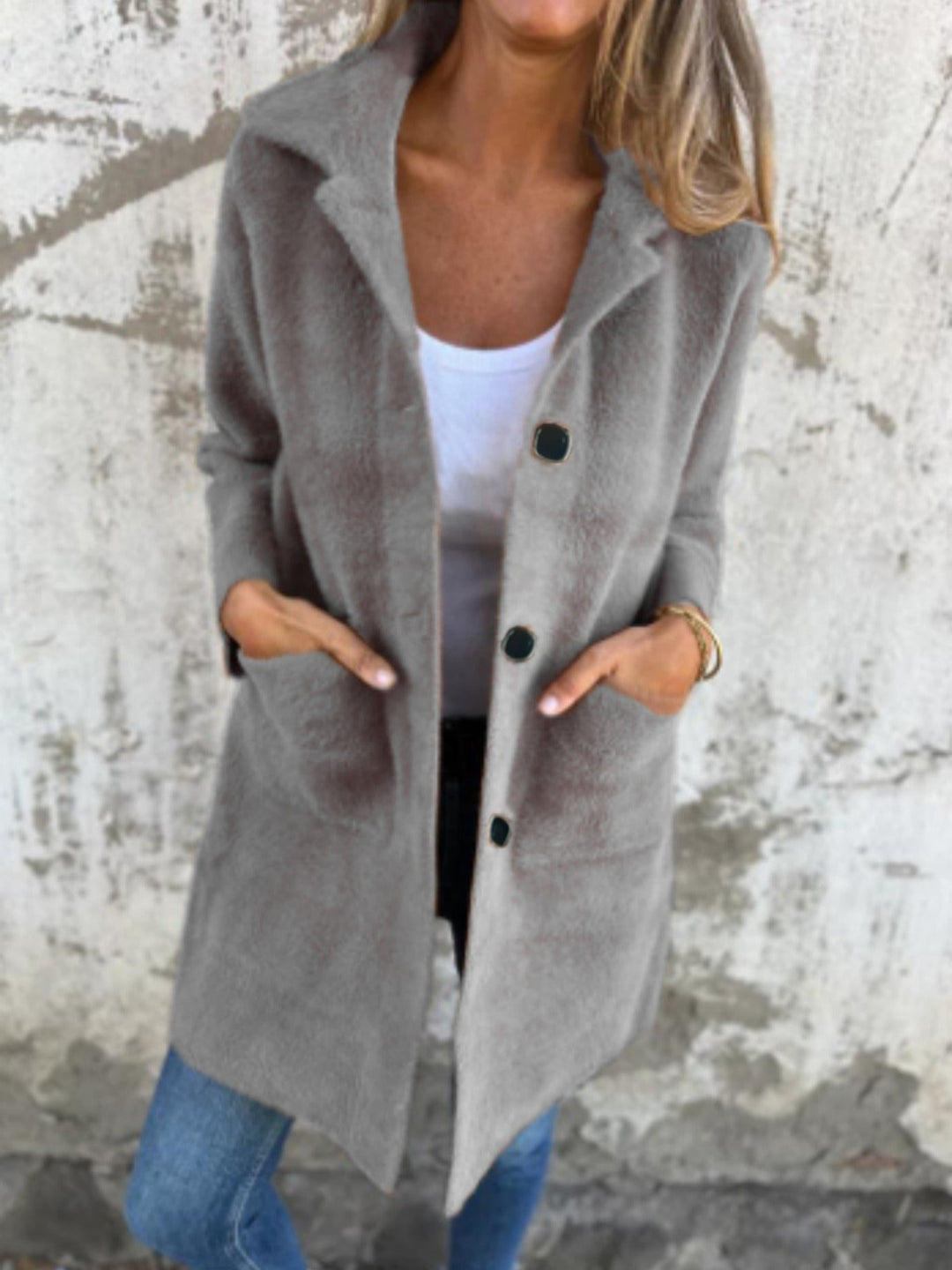 Ember™ - STYLISH SINGLE-BREASTED COAT WITH LAPELS