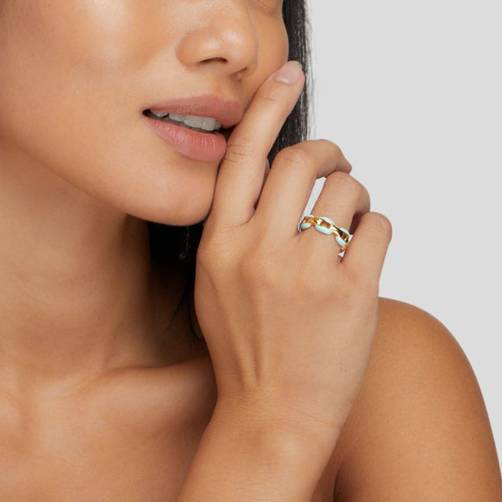 Clarisse™ - ELEGANT CHAIN RING WITH A MODERN DESIGN