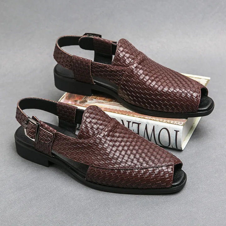 Adrian™ - MEN'S WOVEN LEATHER SANDALS