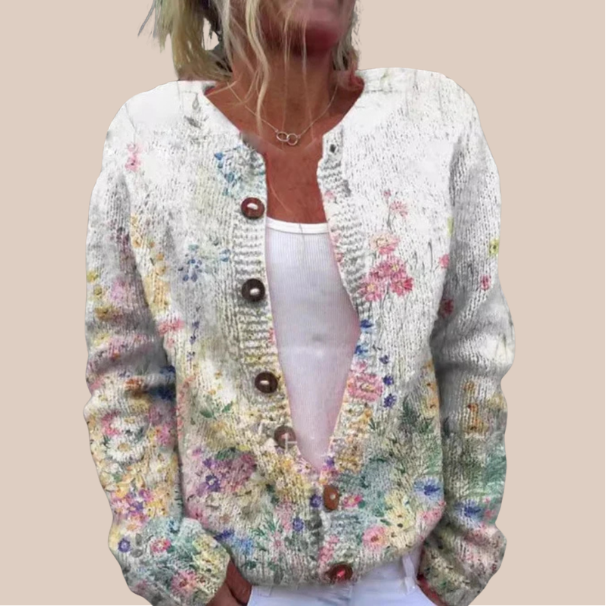 Alda - Floral Pattern Cardigan