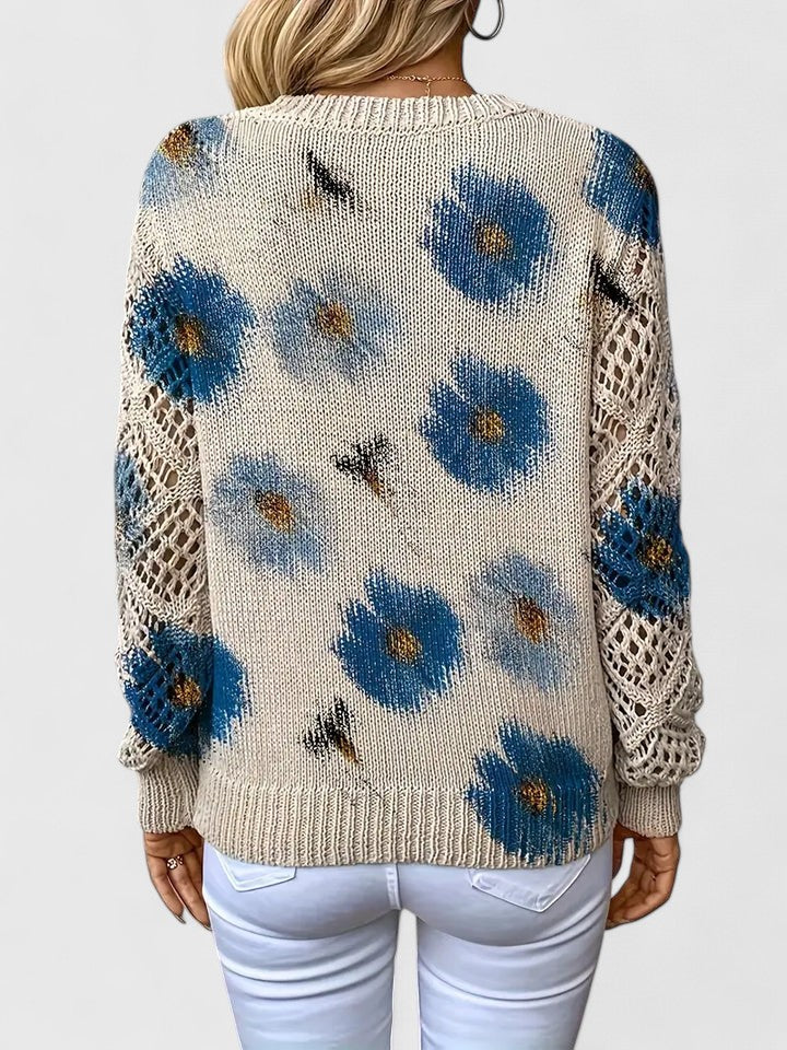 Sadie™ - ELEGANT SWEATER WITH FLORAL PATTERN