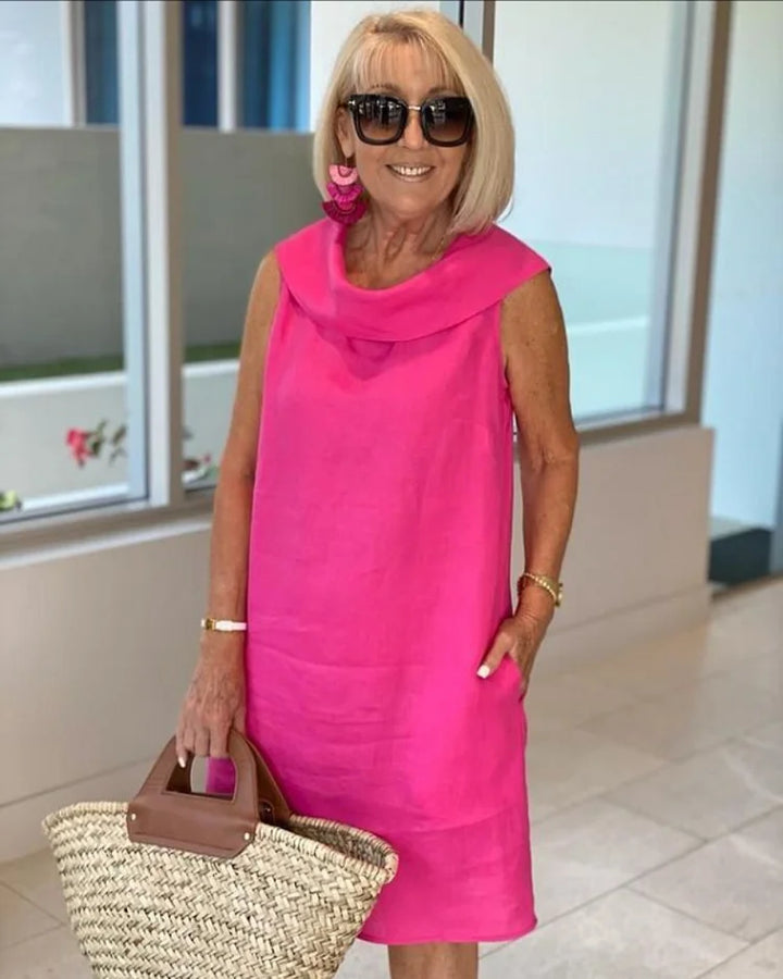 Perla™ - SLEEVELESS SHEATH DRESS WITH ROUND NECKLINE