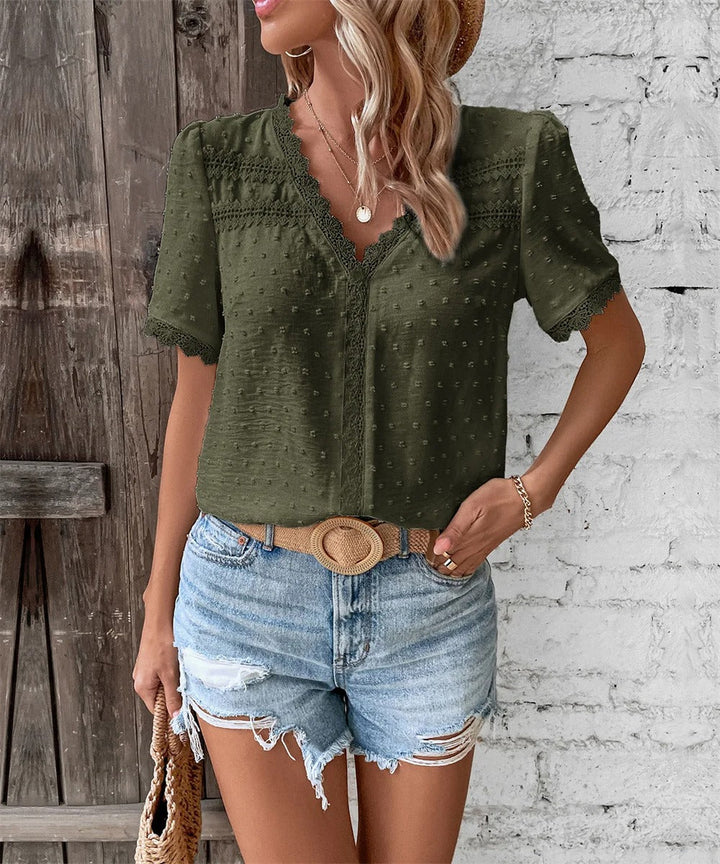 Vanya™ – ELEGANT V-NECK SUMMER TOP