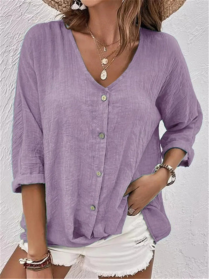 FAYE™ - BREEZY DAY V-NECK TOP