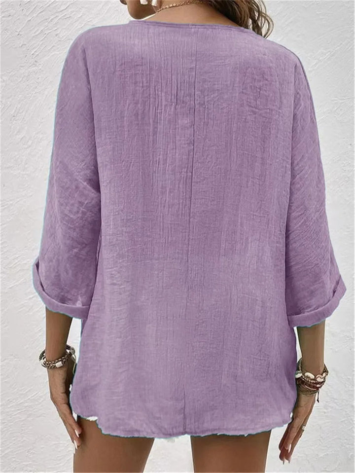 FAYE™ - BREEZY DAY V-NECK TOP
