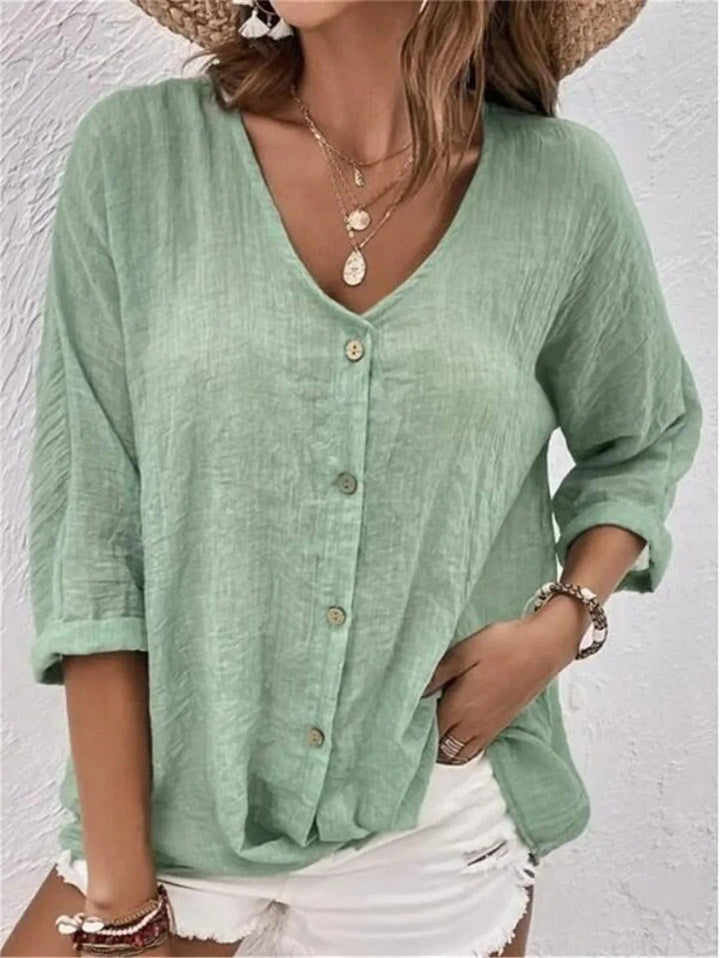FAYE™ - BREEZY DAY V-NECK TOP