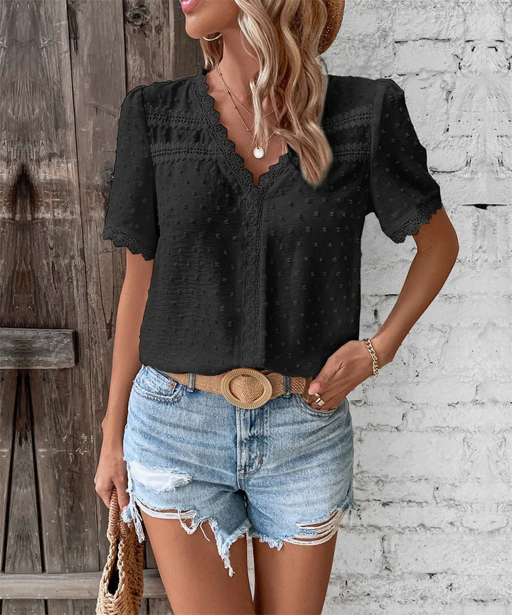 Vanya™ – ELEGANT V-NECK SUMMER TOP