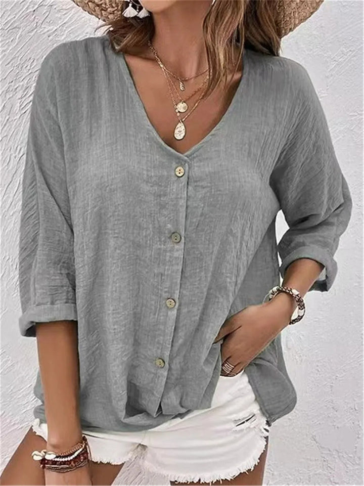 FAYE™ - BREEZY DAY V-NECK TOP