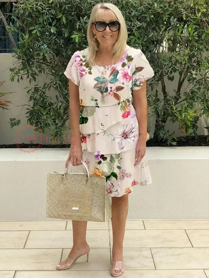 LOLA™ - RUFFLED FLORAL DRESS