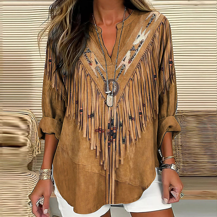 Winona Vintage Blouse™ - ETHNIC PRINTED DESIGN FOR A CLASSIC LOOK