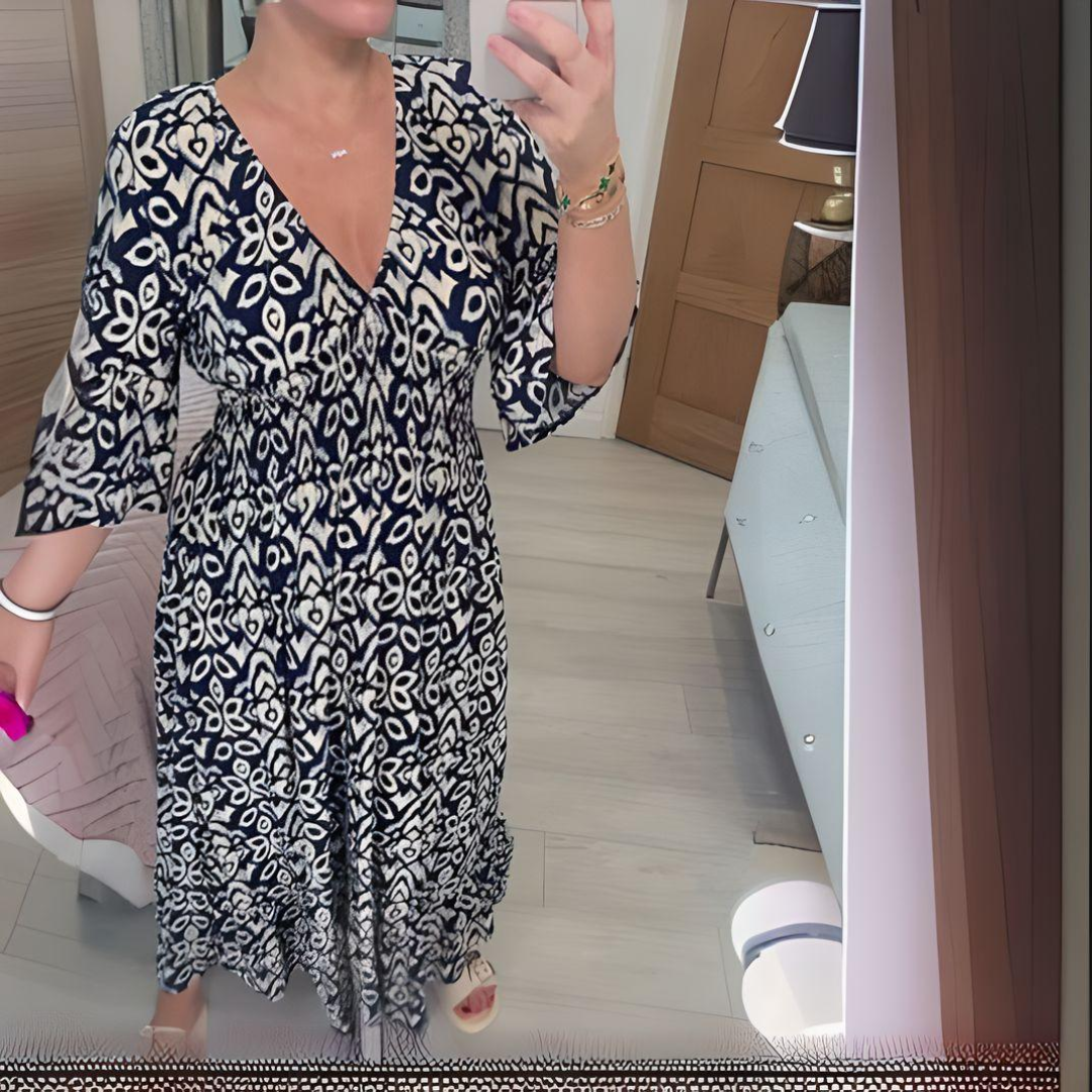 FLORALY™ - BOHEMIAN V-NECK DRESS