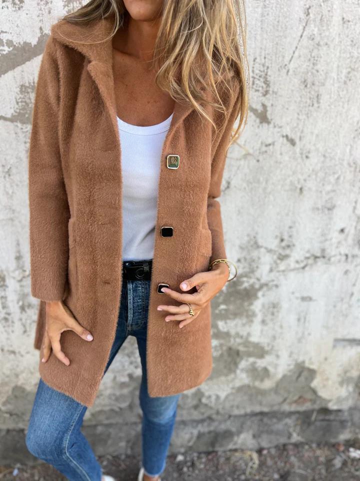Ember™ - STYLISH SINGLE-BREASTED COAT WITH LAPELS