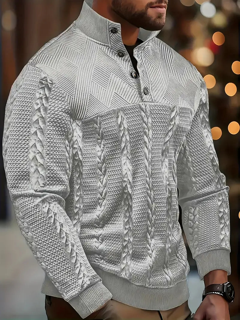 Winslow™ - LONG SLEEVE SWEATER WITH STRIPED DETAILING