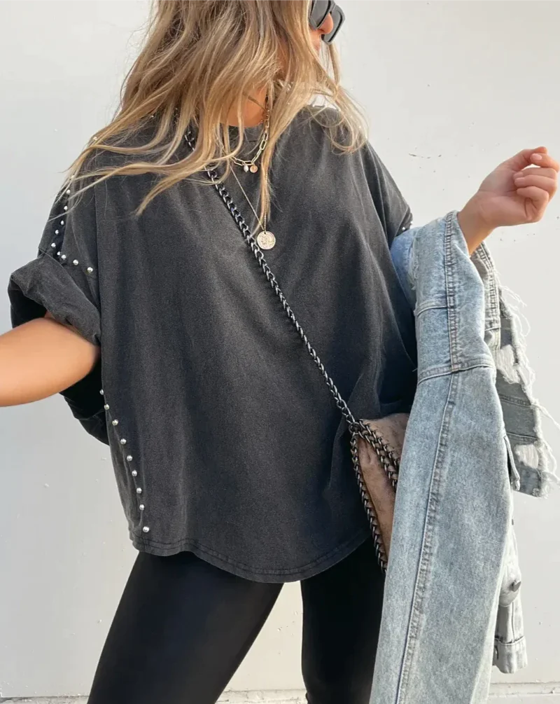 BELLA™ - STUDDED OVERSIZED TEE