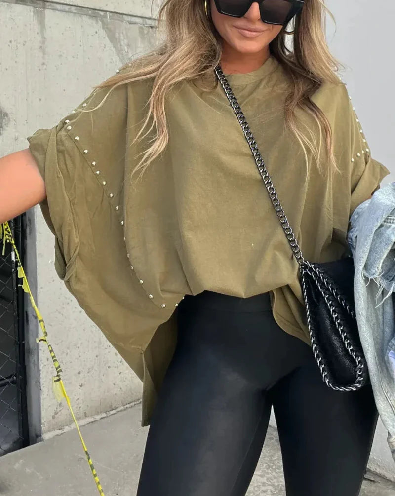 BELLA™ - STUDDED OVERSIZED TEE