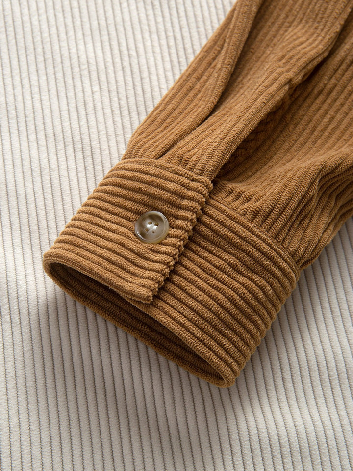 Briar Colorblock Hooded Shirt™ - STYLISH CORDUROY SHIRT WITH HOOD