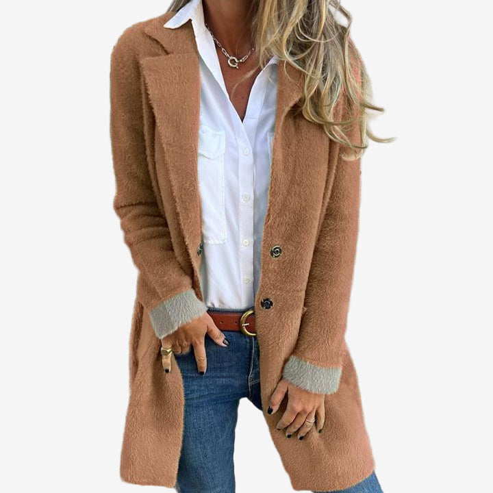 Martine™ - LONG KNIT CARDIGAN WITH ELEGANT DRAPE