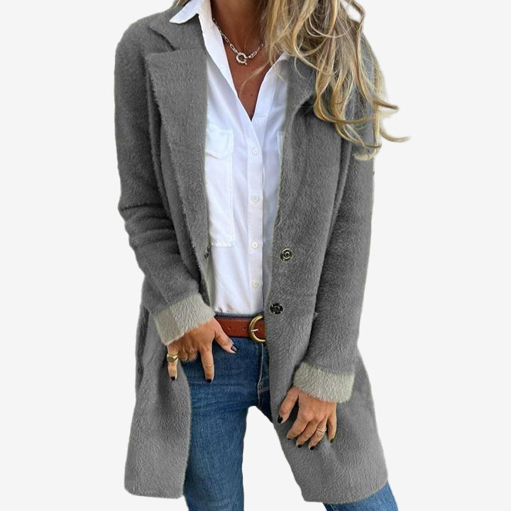 Martine™ - LONG KNIT CARDIGAN WITH ELEGANT DRAPE