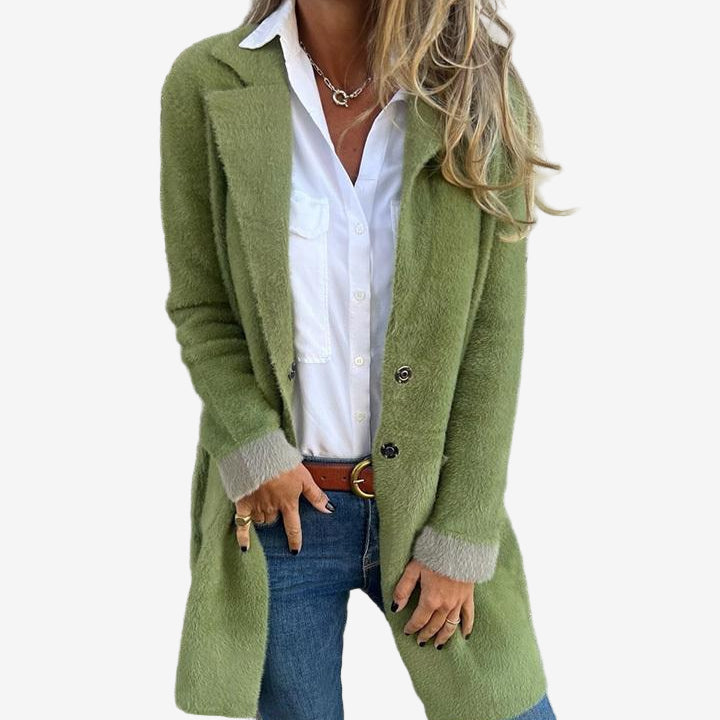 Martine™ - LONG KNIT CARDIGAN WITH ELEGANT DRAPE