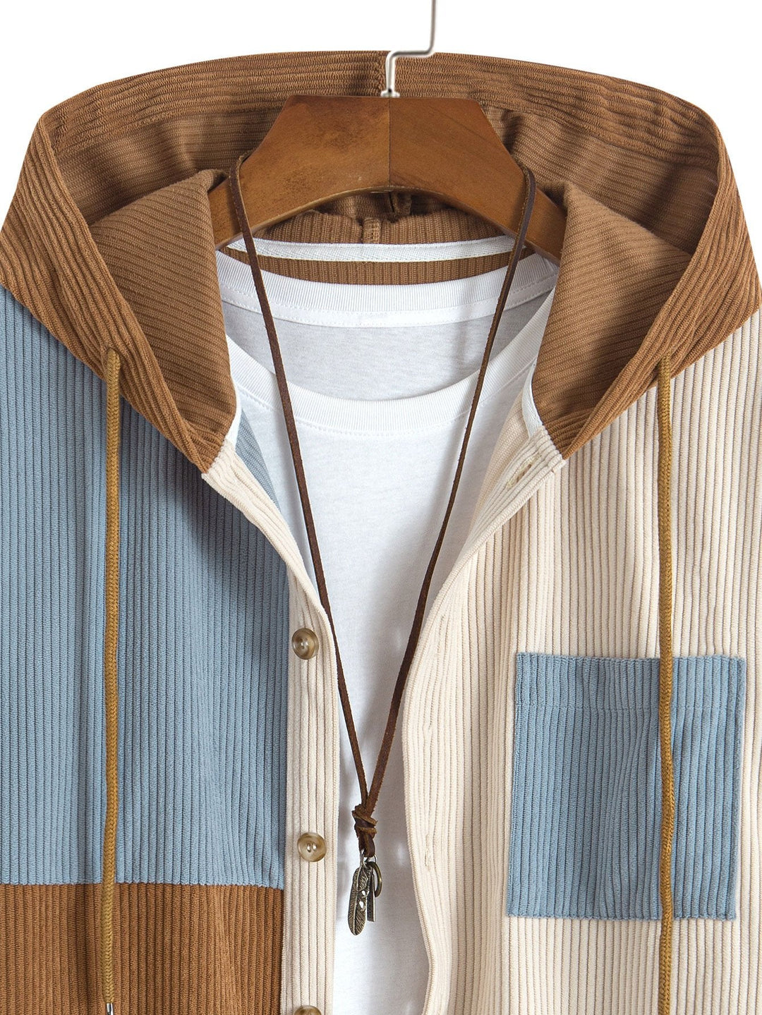 Briar Colorblock Hooded Shirt™ - STYLISH CORDUROY SHIRT WITH HOOD