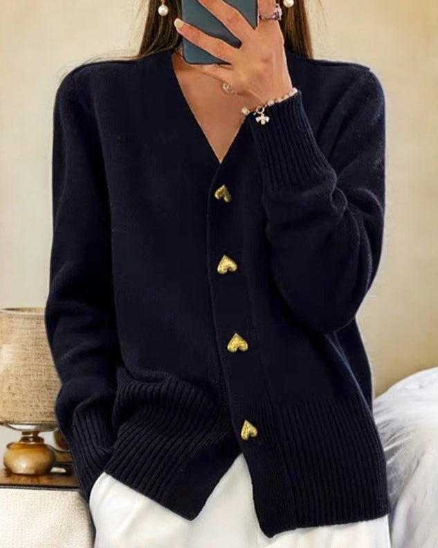 Hope™ - SOFT CARDIGAN WITH HEART BUTTONS