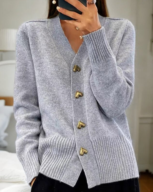 Hope™ - SOFT CARDIGAN WITH HEART BUTTONS