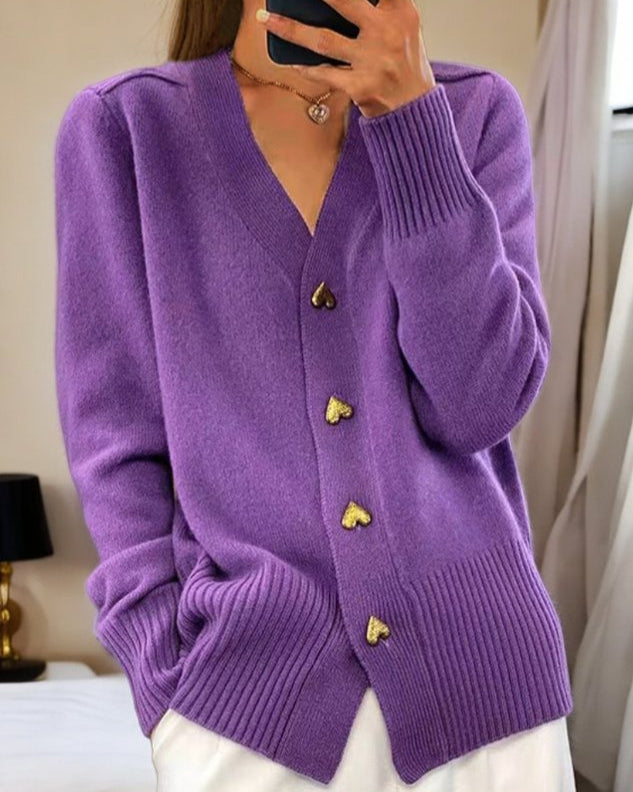 Hope™ - SOFT CARDIGAN WITH HEART BUTTONS