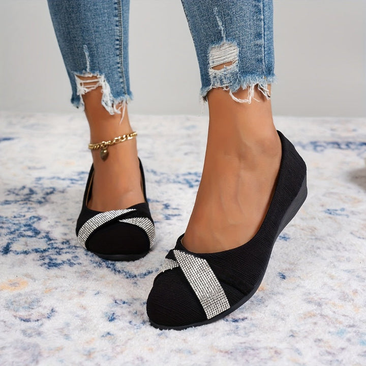 Olivine™ - TRENDY HEEL SHOES WITH RHINESTONES