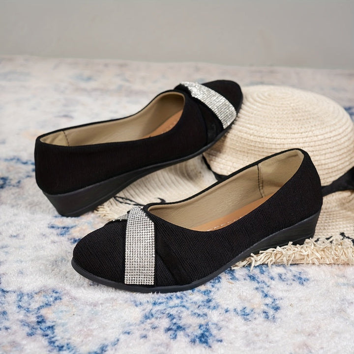 Olivine™ - TRENDY HEEL SHOES WITH RHINESTONES
