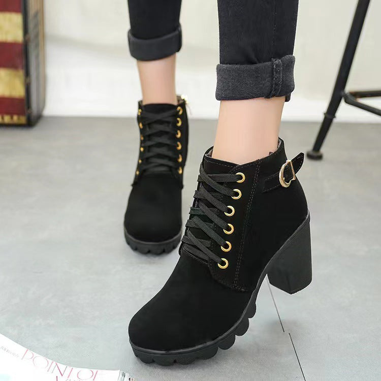 Stride™ - Block Heel Boots with Stylish & Thick Sole Design