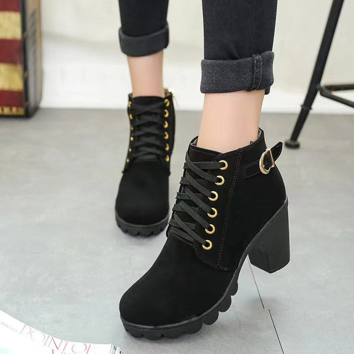 Stride™ - Block Heel Boots with Stylish & Thick Sole Design