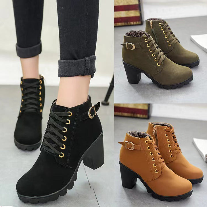 Stride™ - Block Heel Boots with Stylish & Thick Sole Design